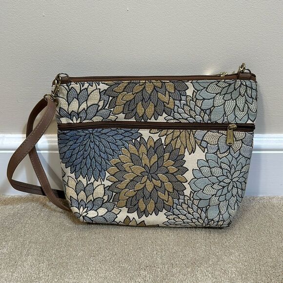 Danny K Tapestry Crossbody Handbag Floral Beach Made in USA Women Boho Purse - Picture 1 of 12